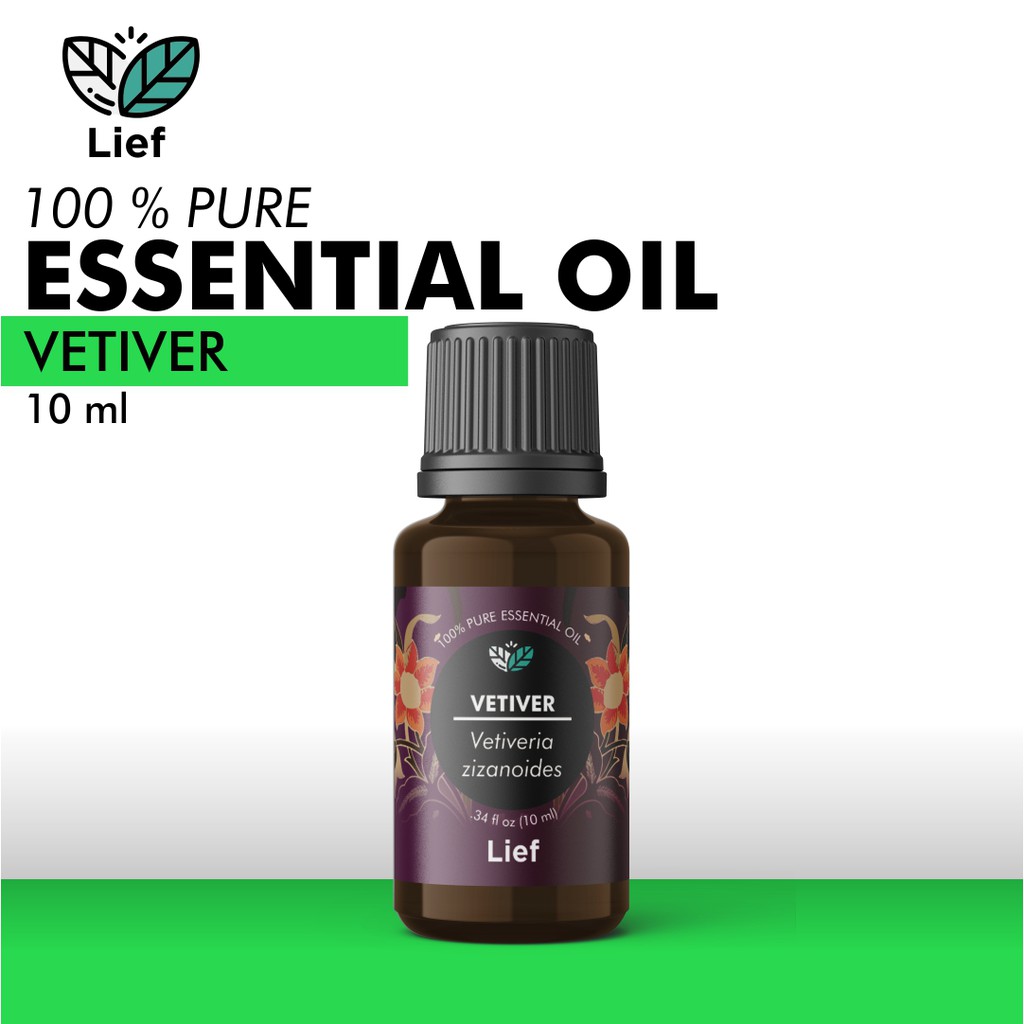 Vetiver Oil - 10ml Minyak Aromatherapy Akar Wangi - Lief Essential Oil