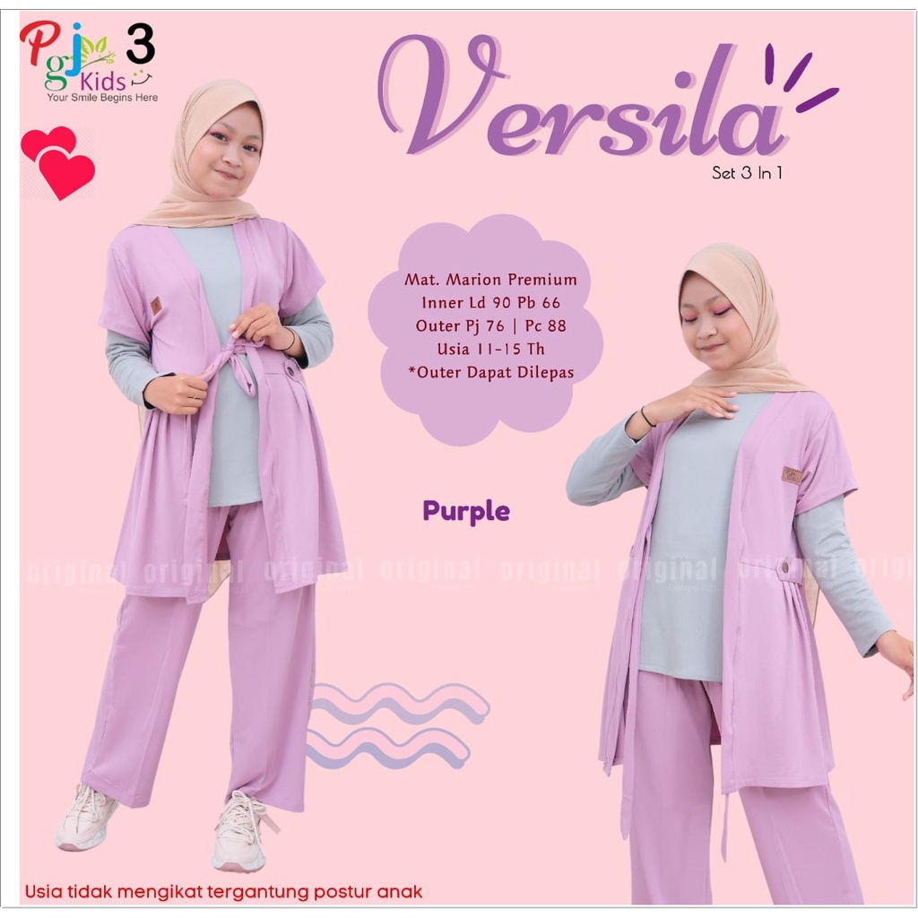 Setelan Remaja Perempuan Setelan 3 in 1 Set Anak Tanggung Remaja Perempuan Set Outer Anak Terbaru