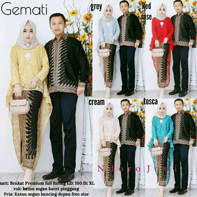 SHOPASHOP SOLO - Gemati batik couple kebaya brukat atasan brokat gamis syari baju muslim tanah abang