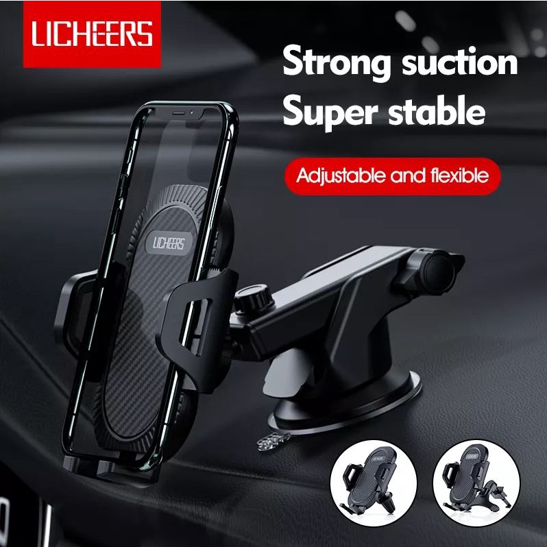 Licheers Car Phone Holder Sucker Clip Air Vent 360 Degree Rotatable