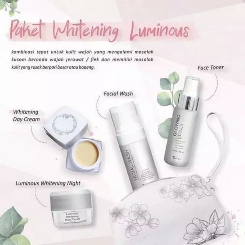 MS glow paket wajah / MS glow luminous series /  MS glow paket luminous / cream MS glow luminous