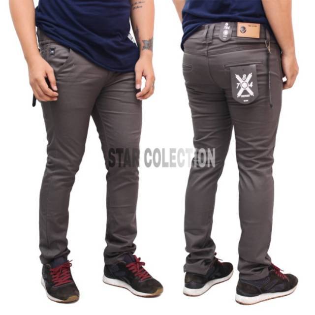 Celana chino panjang pria slim-fit 784 victory premium