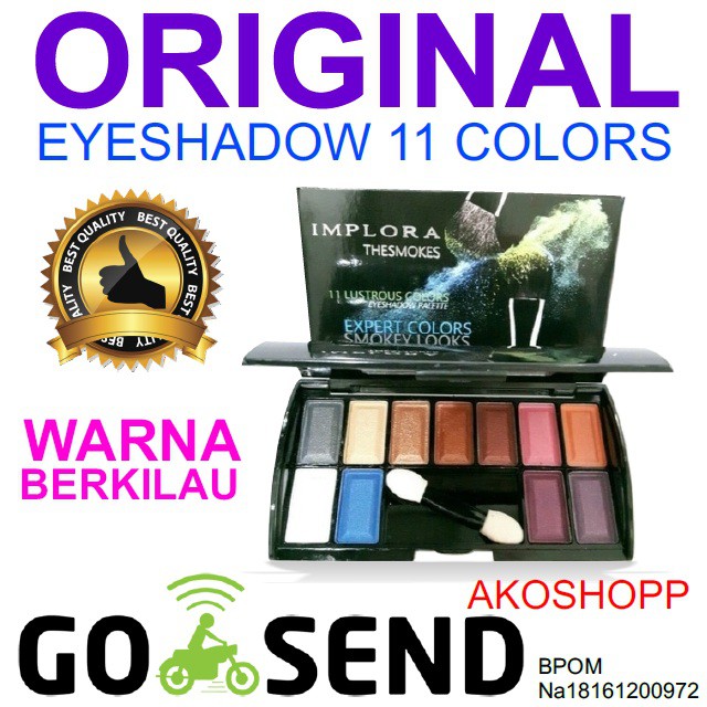 [BPOM] [10 GR] Eyeshadow Implora THESMOKES 11 Lustrous Colors Eyeshadow Palette BPOM