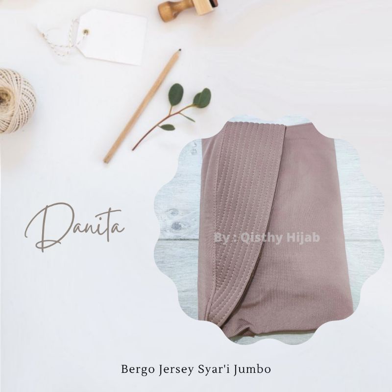 Danita Bergo Jumbo Syar'i | Hijab Instan Syar'i | Khimar Daily Instan Bergo Original | Hijab Menutup Dada | Kerudung Instan Jersey | Hijab Bergo Jersey Jumbo | Hijab jersey Khimar Murah | Khimar Jumbo  Syar'i | Jilbab Pengajian | Khimar Jumbo Premium-Mocca