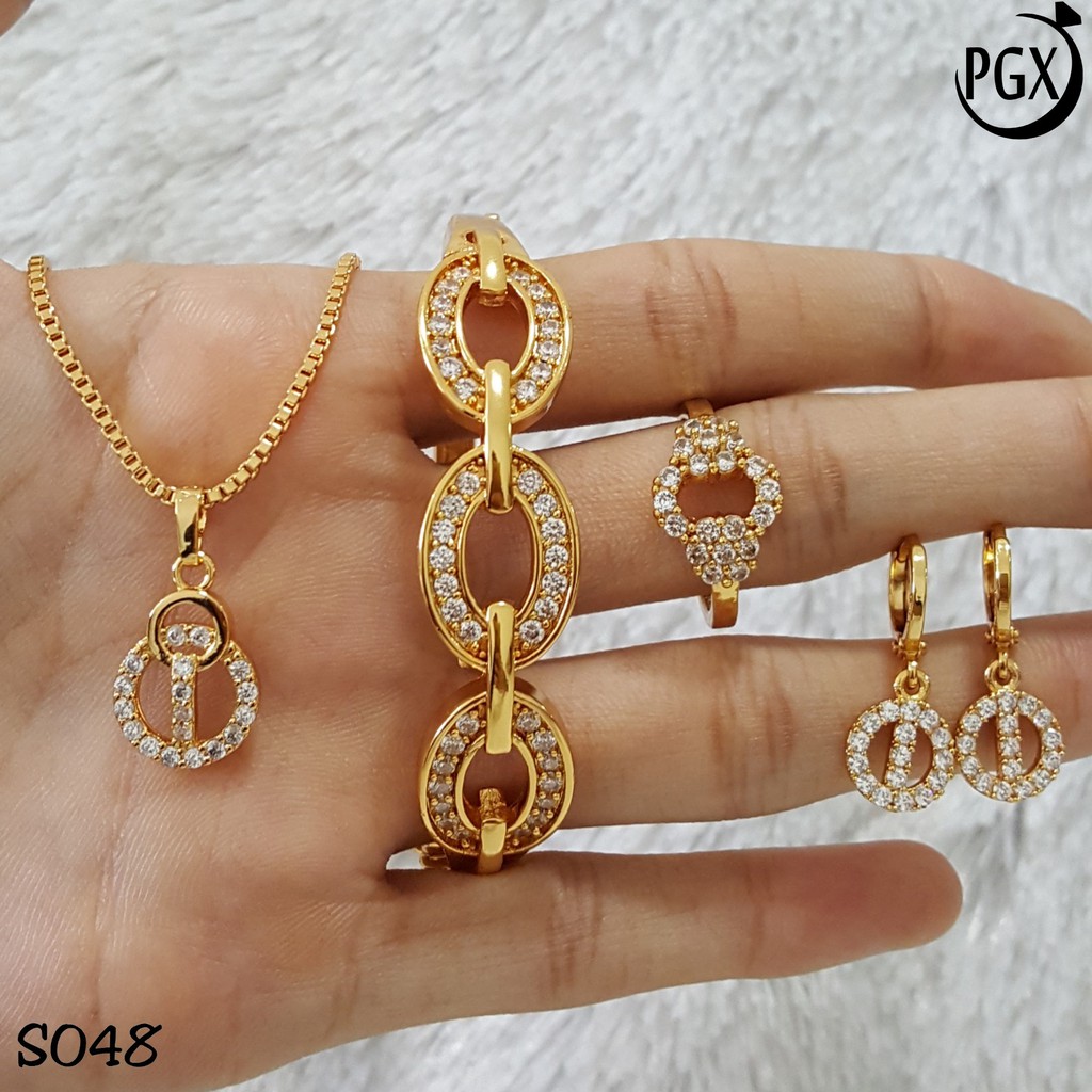  Set  Perhiasan Xuping  Lapis Emas  Terlaris Paket Terbaru 