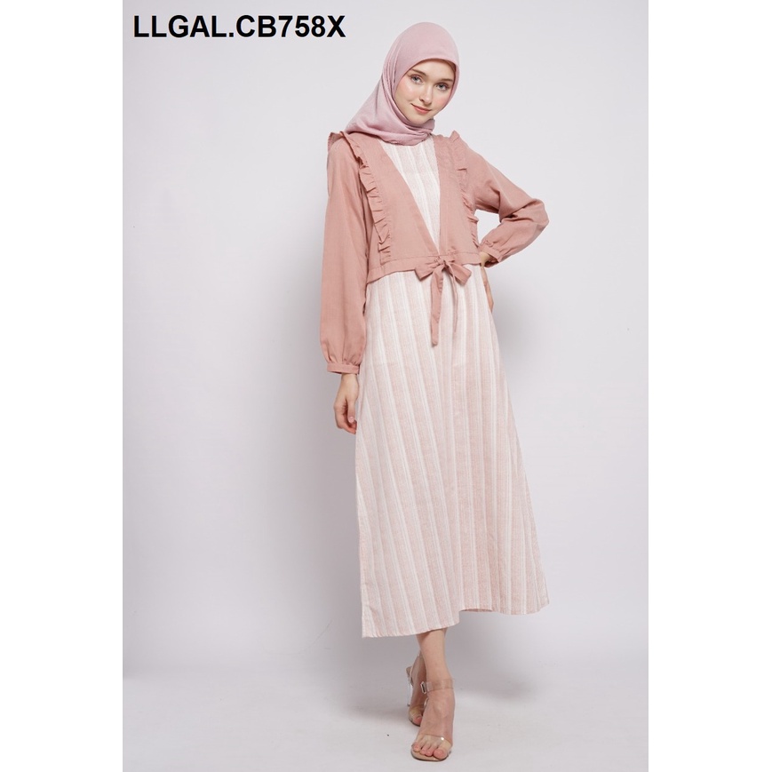 gof CRESSIDA GAMIS Fashion Muslim Dress Muslimah Gamis Wanita Polos Motif Bagus Original Kekinian-X