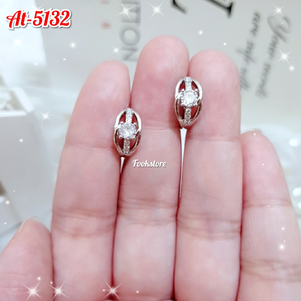 PERHIASAN WANITA ANTING CLIP PREMIUM/ WARNA SILVER