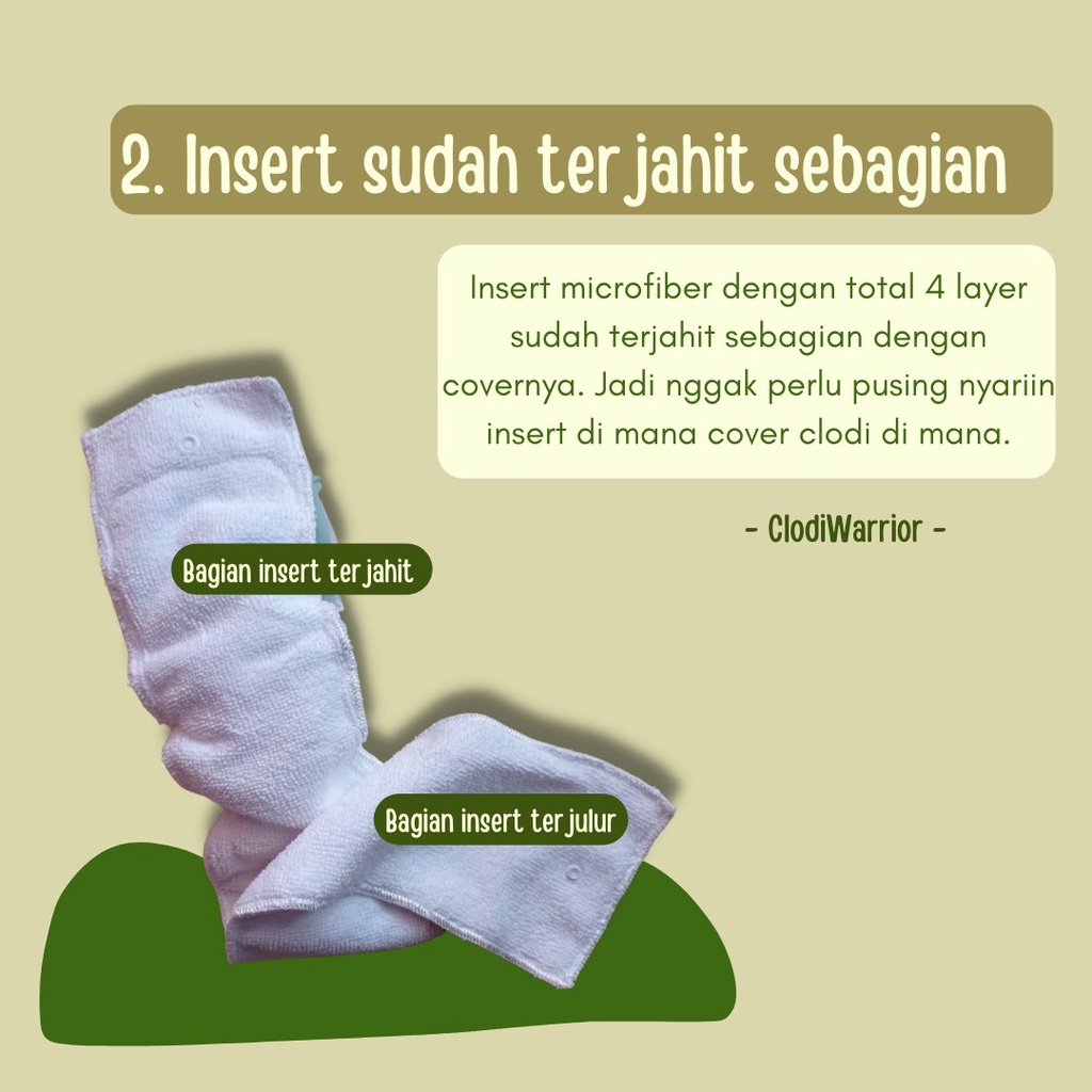 Ningrat DRYPANT Clodi Cepat Kering Popok Kain Bayi Cuci Ulang Model Celana Ukuran reguler  jumbo SNI