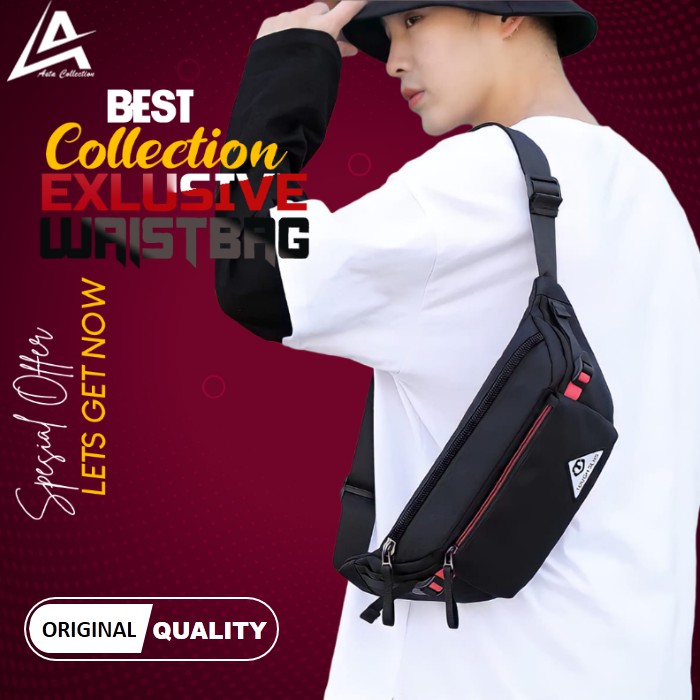 Tas Selempang Pria Distro Tas Selempang Slempang Cowok Sling Bag Pria Import Original Waterproof