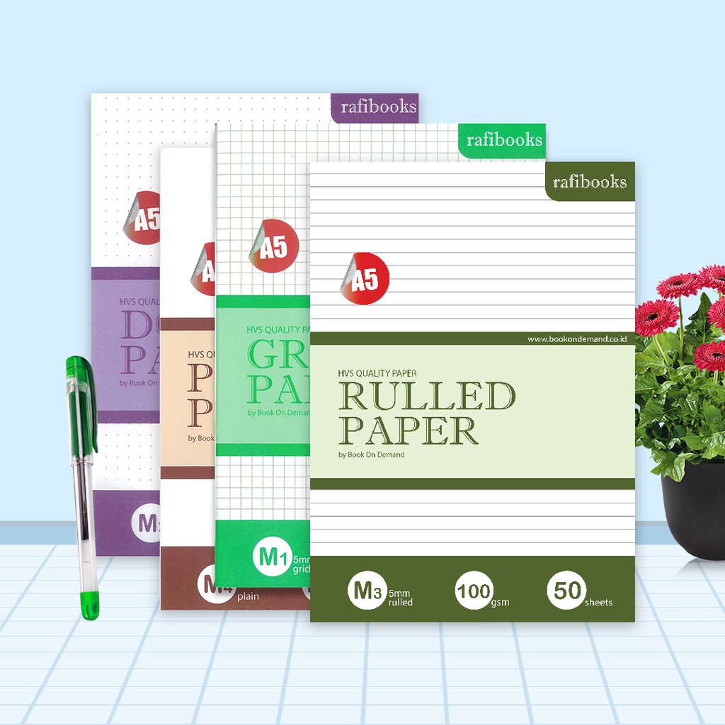 

[ rafibooks ] Kertas A5 HVS 80 / 100 Gsm - Bahan Skripsi / Paper Printing / Stationery