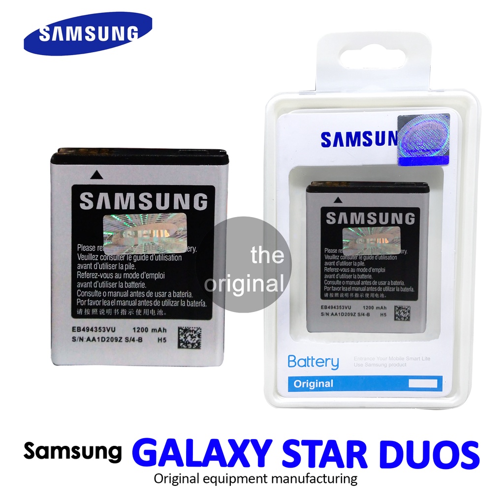 Baterai Original Samsung Star Duos S5282