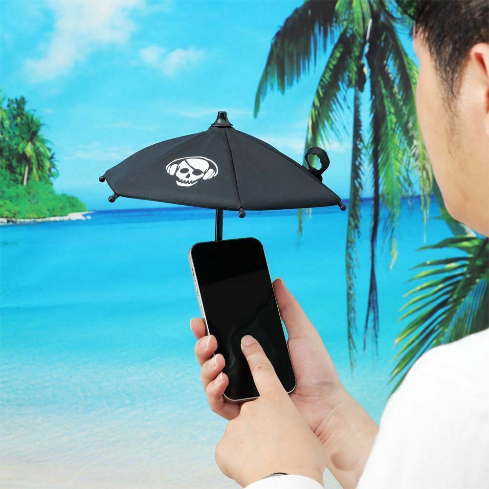 Payung Mini Motif Bunga Aster Bahan Polyester Anti Air Dengan Suction Cup