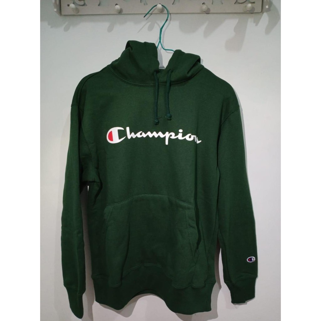 green hoodie champion