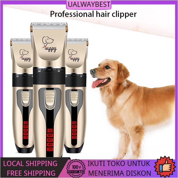 Alat Cukur Bulu Hewan Peliharaan Cukuran Anjing Kucingt/Pet grooming hair clipper Kit Professional Rechargeable Pet Cat Dog Hair Trimmer Grooming Kit Electrical Clipper Shaver Set Haircut Machine Best Seller