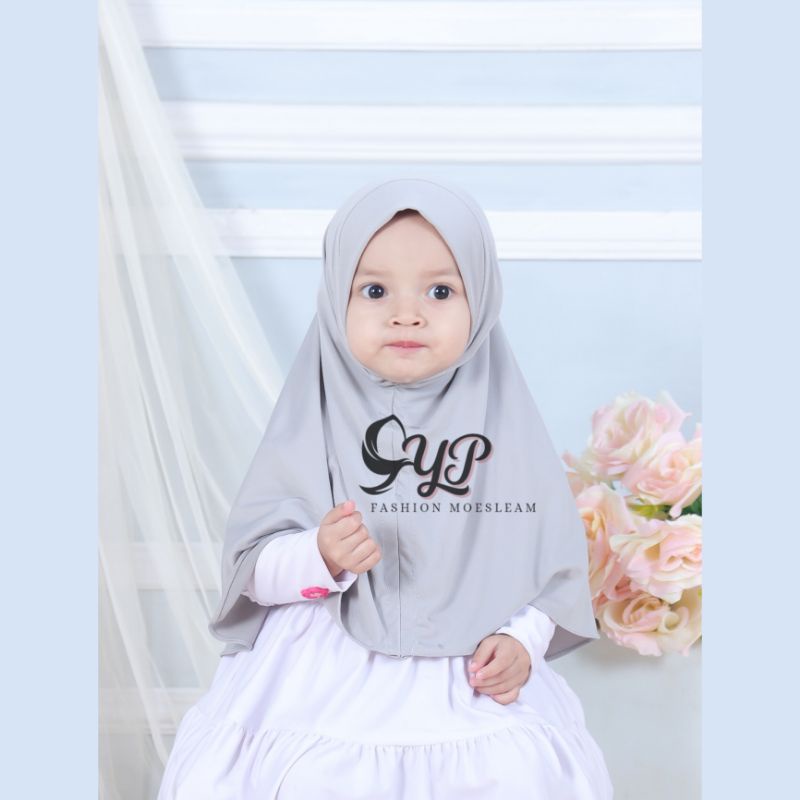 (CLARISA)JILBAB ANAK BAYI POLOS SIMPEL USIA 0-3 th / HIJAB BABY