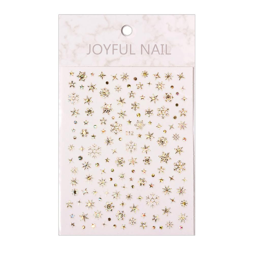 Mxbeauty Natal Nail Art DIY Putih Tahan Air Self Adhesive Decals