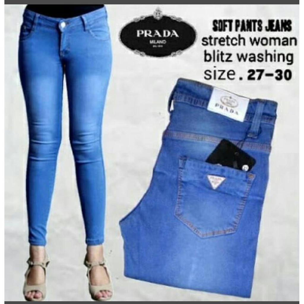 Celana jeans wanita polos fhasion panjang