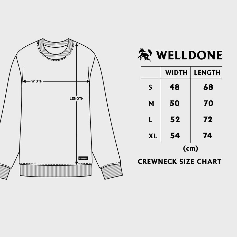 

PALING LAKU Crewneck Welldone - Small note beige 9034