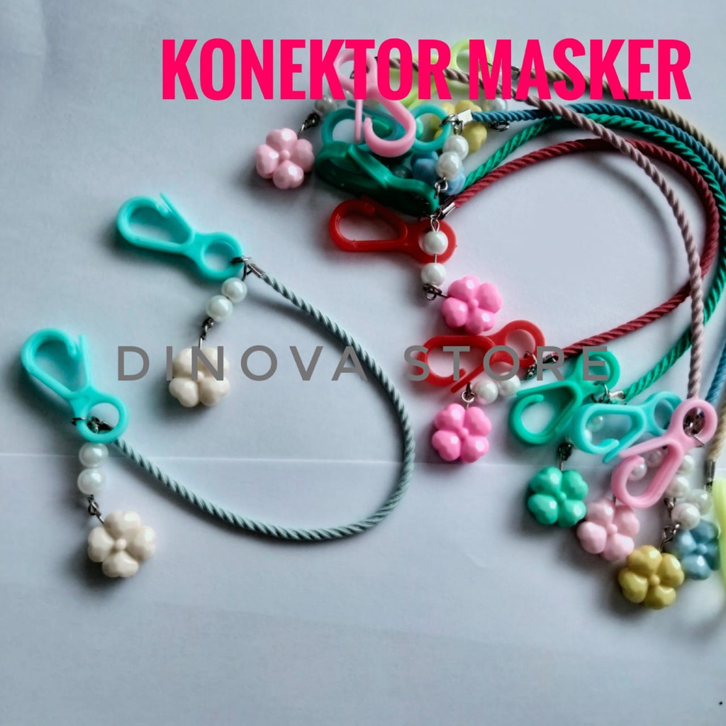 KONEKTOR MASKER TALI ULIR PREMIUM/konektor masker hijab/pengait masker