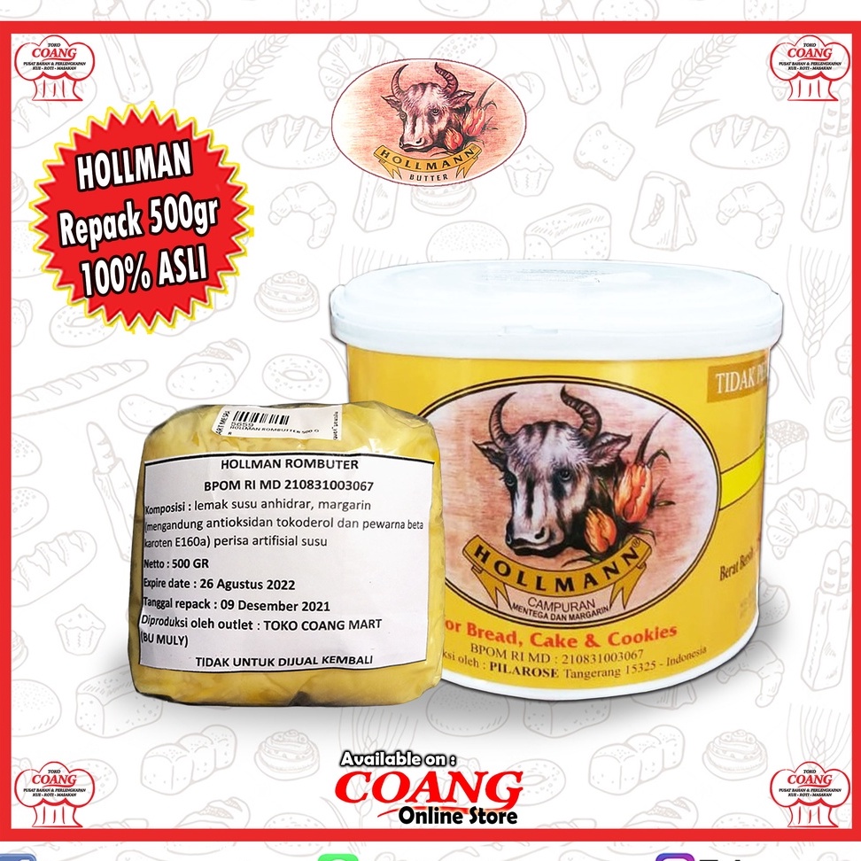 

HOLLMAN ROMBUTTER REPACK 500 GRAM - MENTEGA BUTTER