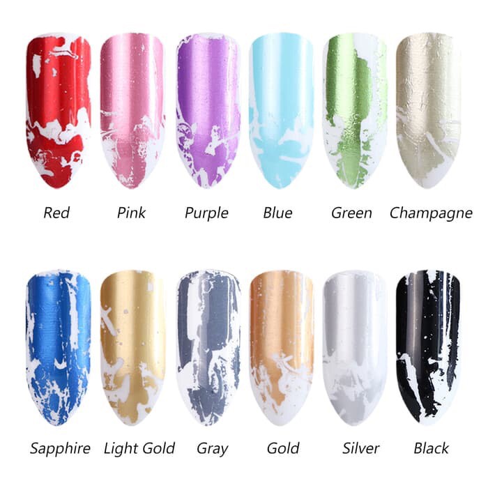 100cm nail foil transfer per color / dapat box hiasan nailart