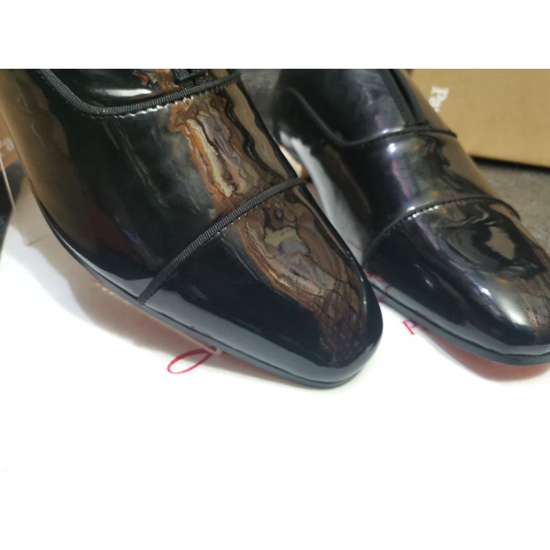 Sepatu pantofel pria lb lv mirror quality formal shoes kantor pantopel tanpa tali bisa cod