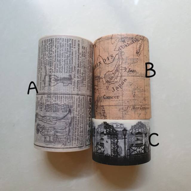 

vintage washi tape sample for scrapbook and journal ( per meter )