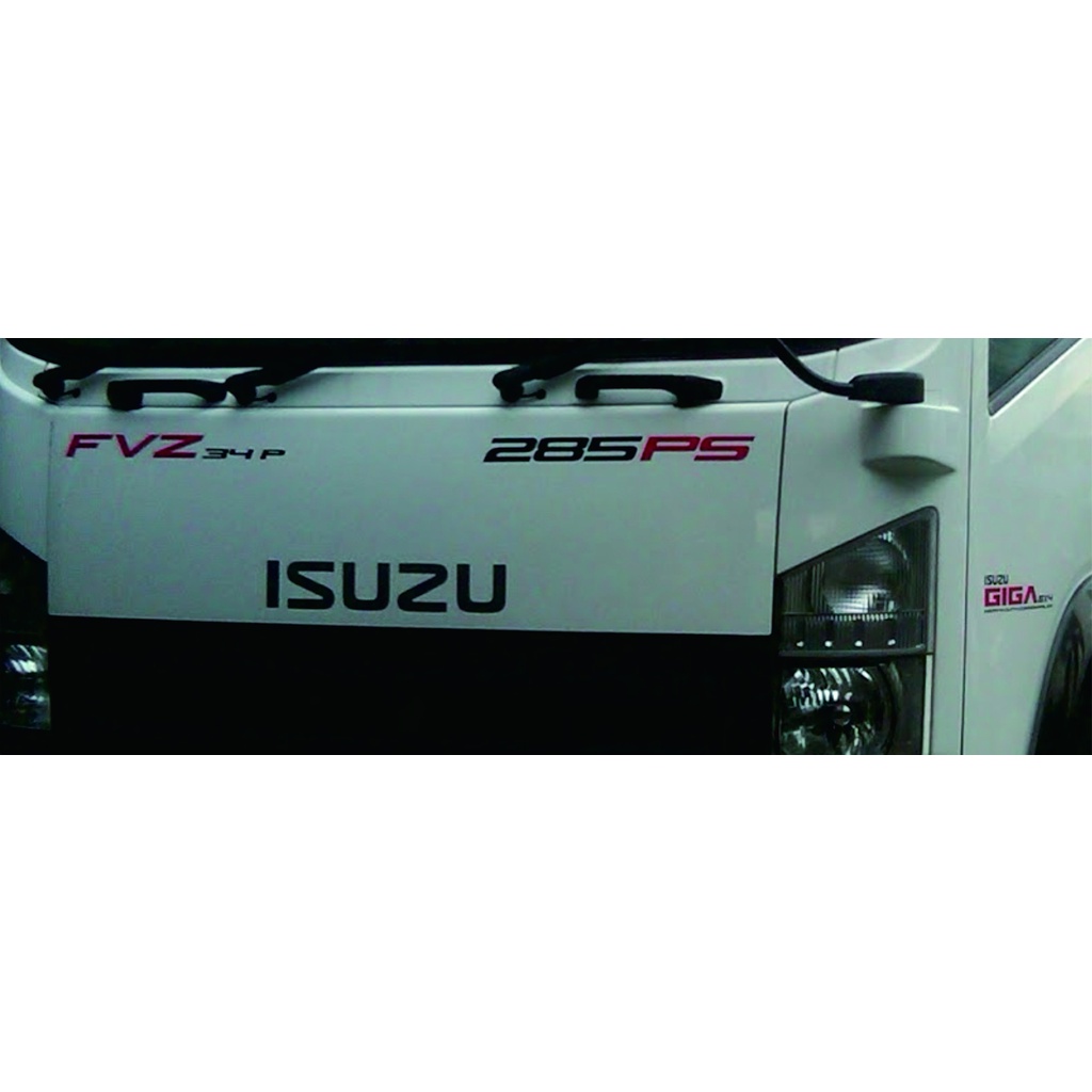 stiker truck isuzu fvm 285ps bukan ori 1set