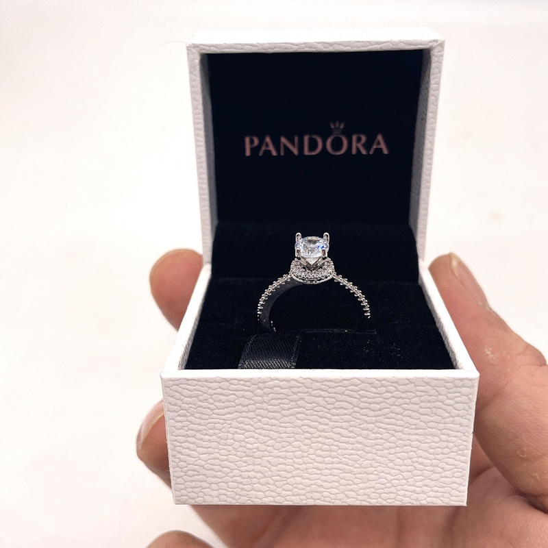 Pandora Cincin Sterling Silver 925 Dengan Cubic Zirconia Untuk Wanita