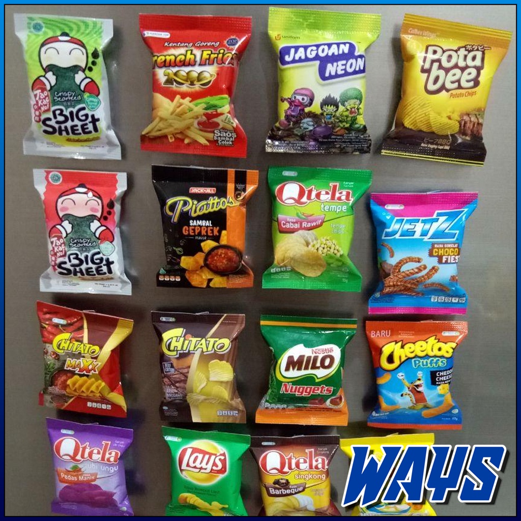 G010 | Magnet Kulkas Snack 3D / Tempelan Hiasan Lemari Es Kulkas Miniatur Souvenir Jajanan Makanan