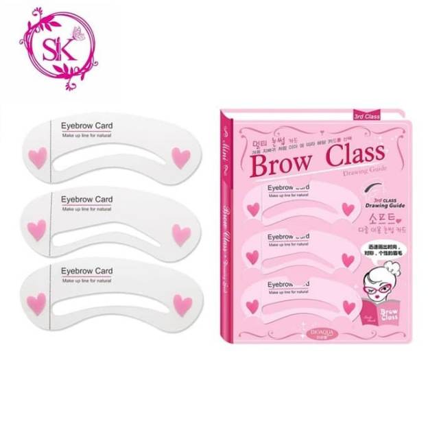 CETAKAN ALIS / 1 set isi 3 pcs pembentuk alis /