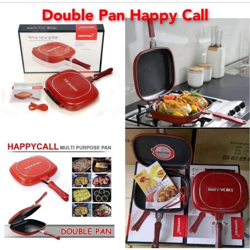 DOHBLE PAN JUMBO 32CM/DOUBLE PAN HAPPY CALL/DOUBLE PAN/ALAT PANGGANG