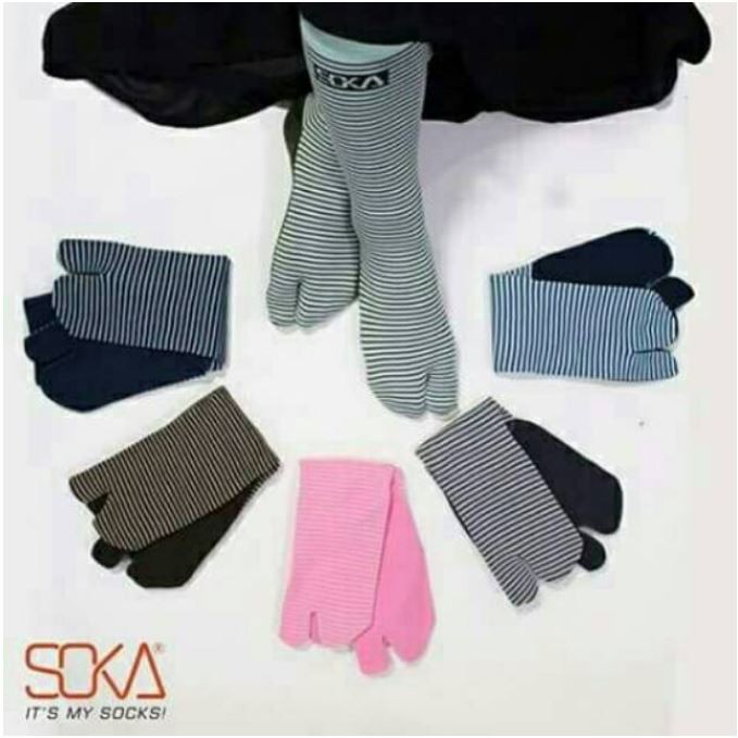 SOKA kaos kaki essential stripe