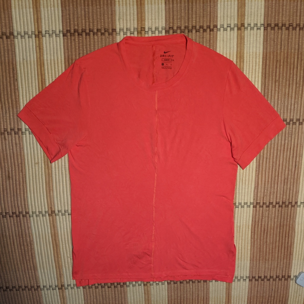 Kaos Running NIKE DRI FIT Slim Fit Size XL Olahraga Original Second