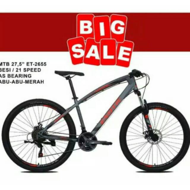 Sepeda gunung mtb exotic et-2655 sepeda mtb 27.5 exotic 2655