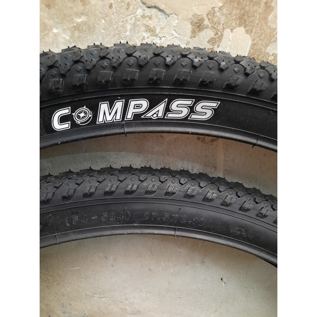 TERMURAH!!! Ban Luar Sepeda Ukuran 27.5 x 2.10 / COMPASS Hitam / Satuan / Realpict