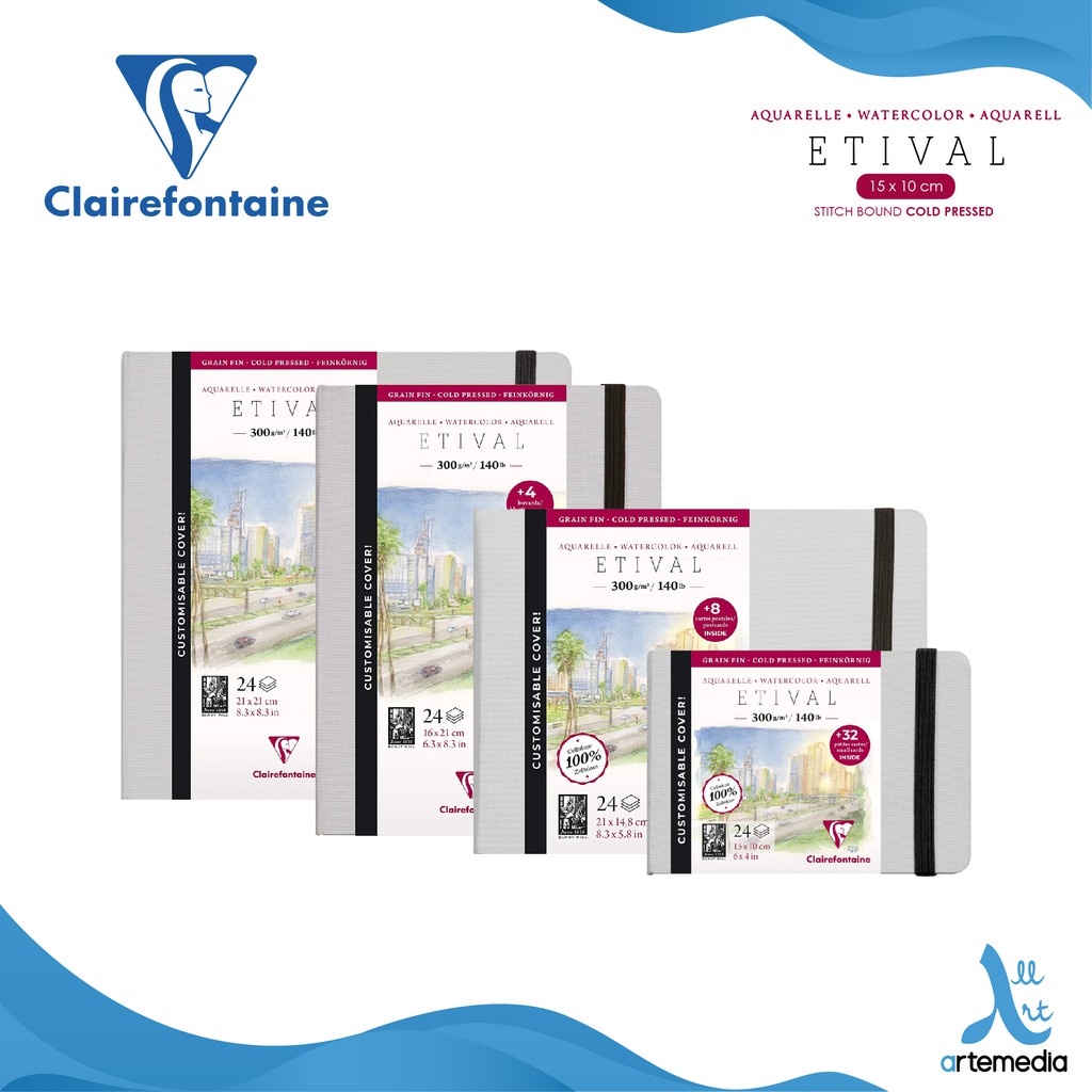 

Clairefontaine Etival Watercolor Book Watercolor Journal