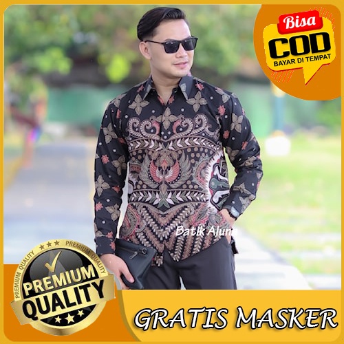Baju Batik Pria Lengan Panjang Premium Modern Full Furing Original Kemeja Batik Solo PCW 086