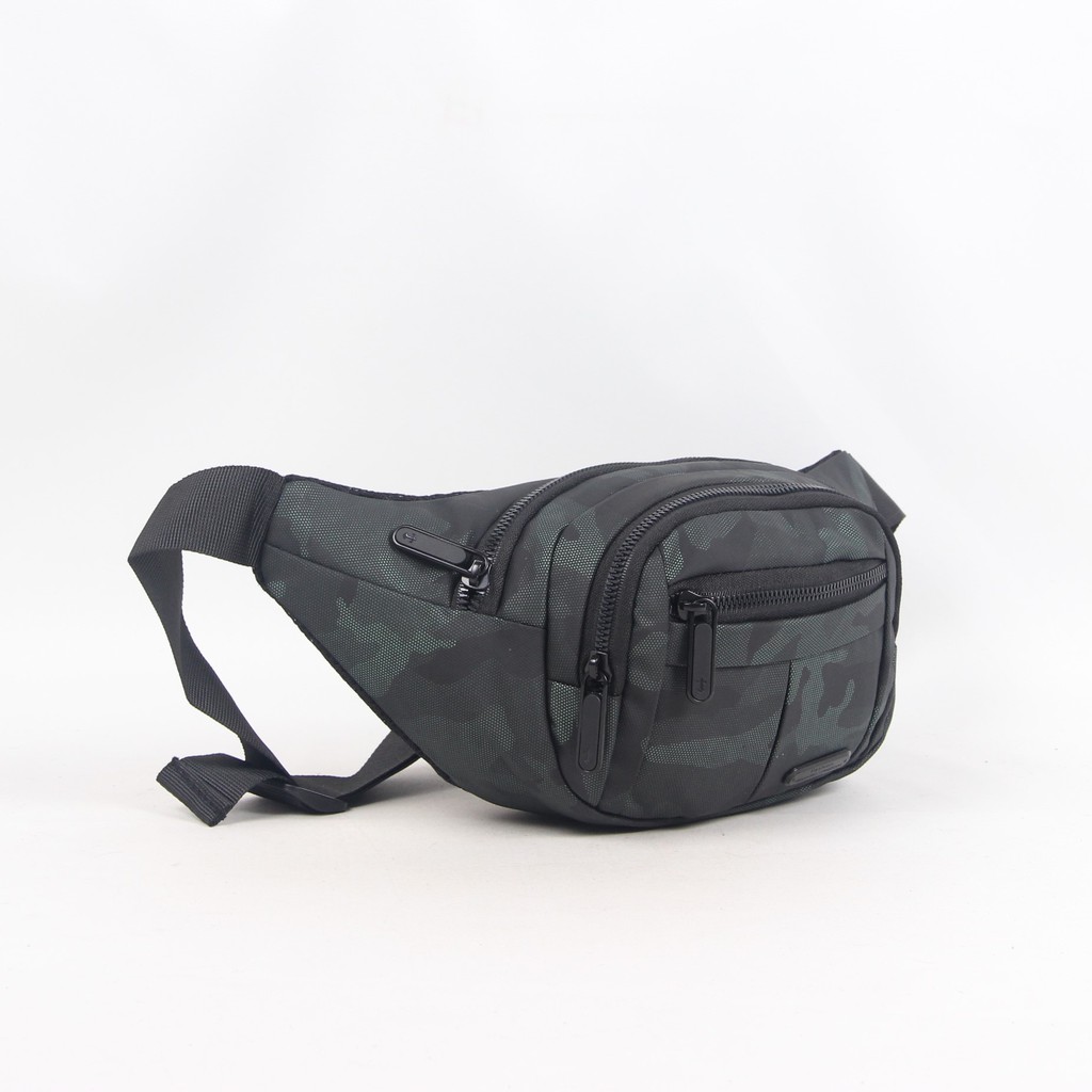 Men's Bag Army Camo Hitam Abu - TAS PINGGANG POLO HUMMER