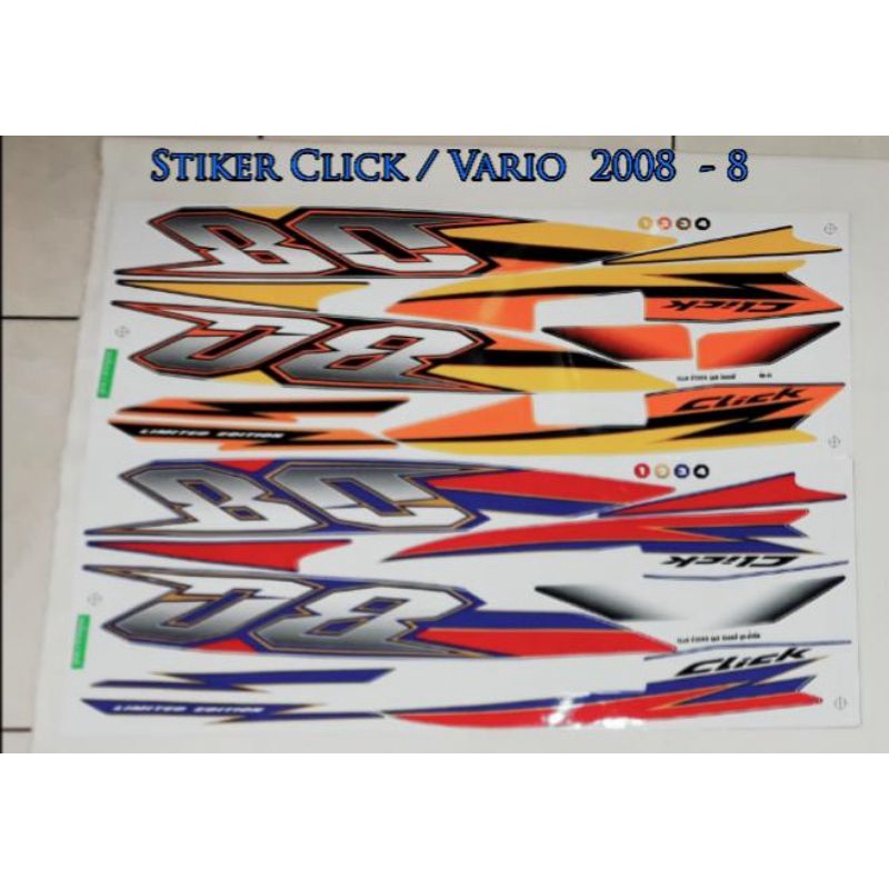 Stiker Click Vario Tahun 2008 Vario Lama