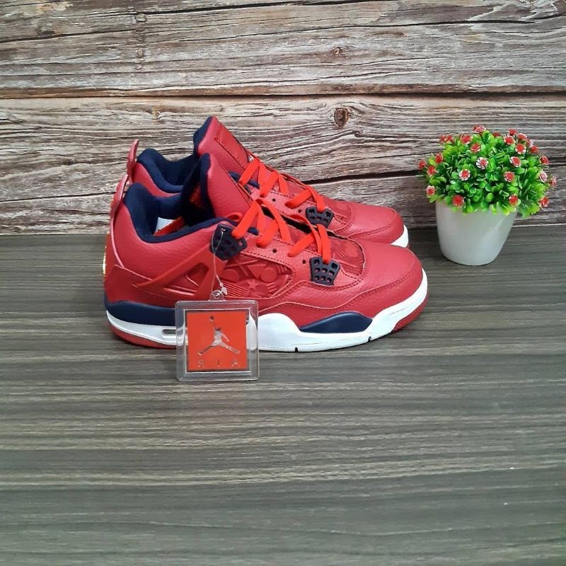 sneakers nike jordan 4 retro FIBA gym red/sepatu basket/olahraga hype