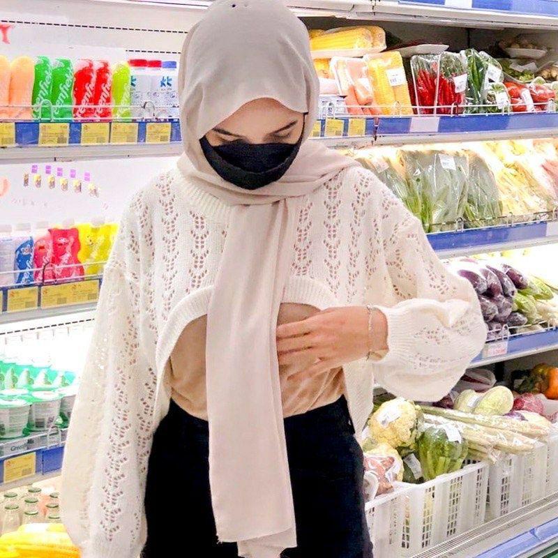 Belleza Outlet baju rajut Cardigan rajut atasan wanita Yura Balon