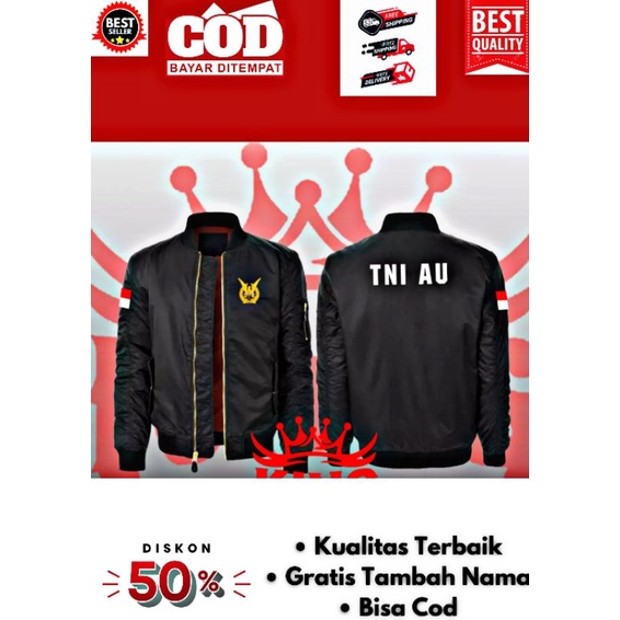 Jaket Bomber Tni Au Pria Original Jaket Bomber Taslan Anti Air Jaket Bomber Pria Dewasa Jaket Bomber