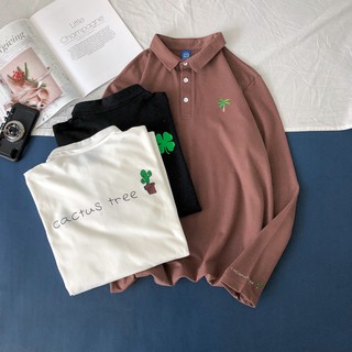  Kaos  Polo Lengan Panjang Klasik Motif  Bordir Seni Jepang  
