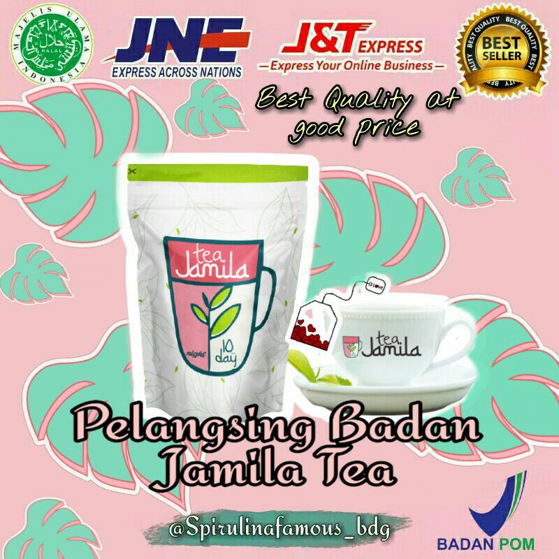 Jamila Tea Pelangsing Herbal Premium 100% Ori