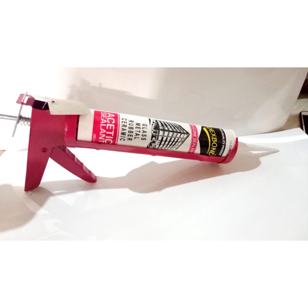 paket lem silent kaca dexbond 280 ML clear berikut alat tembakanya