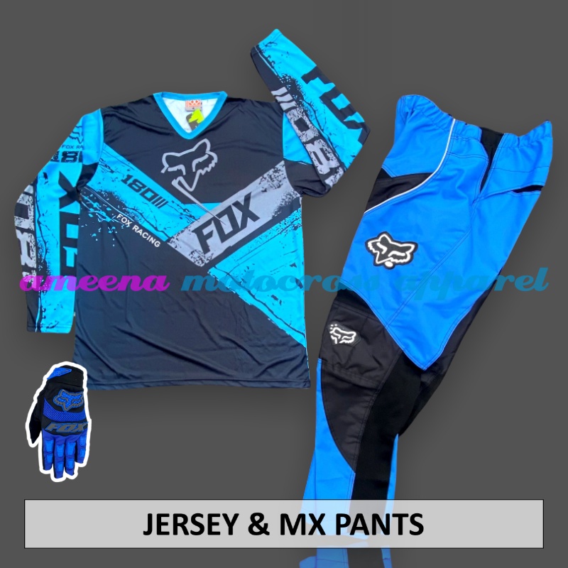 Jerseyset - Jersey set Trail - Jersey &amp; Celana Motocross - Jersey Trabas - Jersey Stelan MX Cross - Satu Set Jersey &amp; Celana - Jersey Lokal - Celana Cordura - FOCT1806-F46