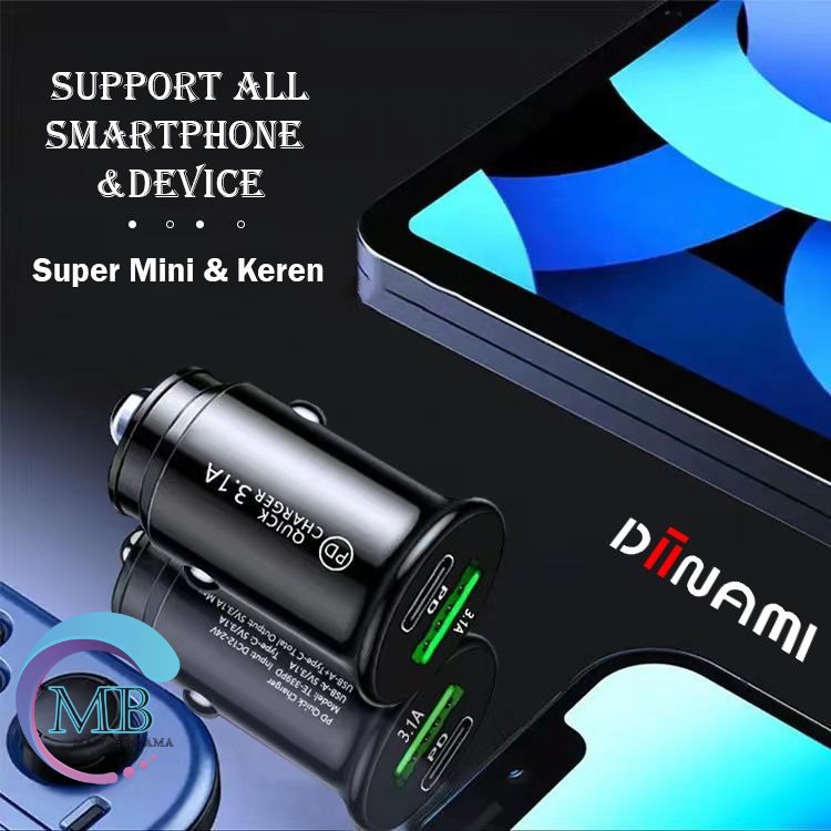 BM078 Saver Cashan mobil original DIINAMI C17 dual usb qualcom 6A Samsung oppo xiaomi iPhone Vivo MB1066