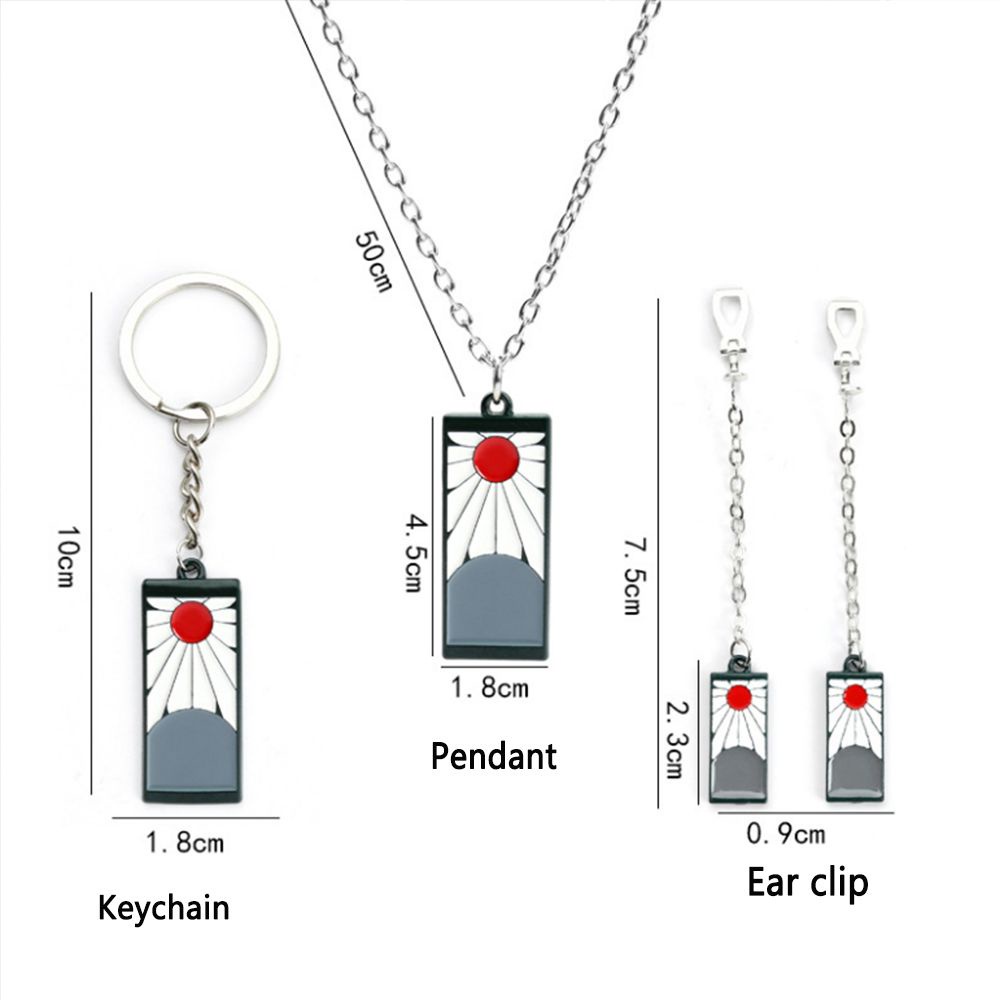 ROW Cartoon Demon Slayer Jewelry Kamado Tanjirou Key Chain Anime Pendant No Yaiba Cosplay Kimetsu