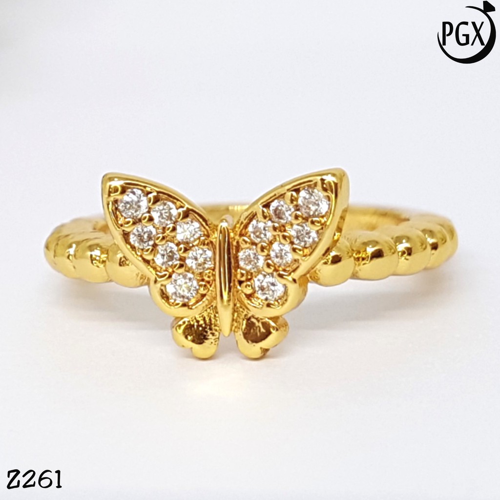 PGX Cincin Xuping Wanita Perhiasan Lapis Emas Aksesoris Fashion Premium - Z261